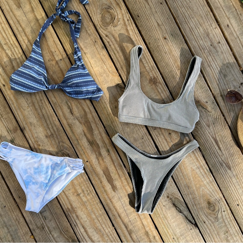 Neutral Bikini Bundle 🌊 Beachy Swim Set Soft Aesthetic Size S